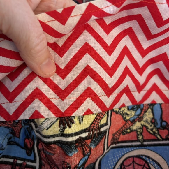 Handmade SPIDER MAN Pillowcase Standard Size Superhero Comic Red Blue 1 PC - Picture 7 of 8